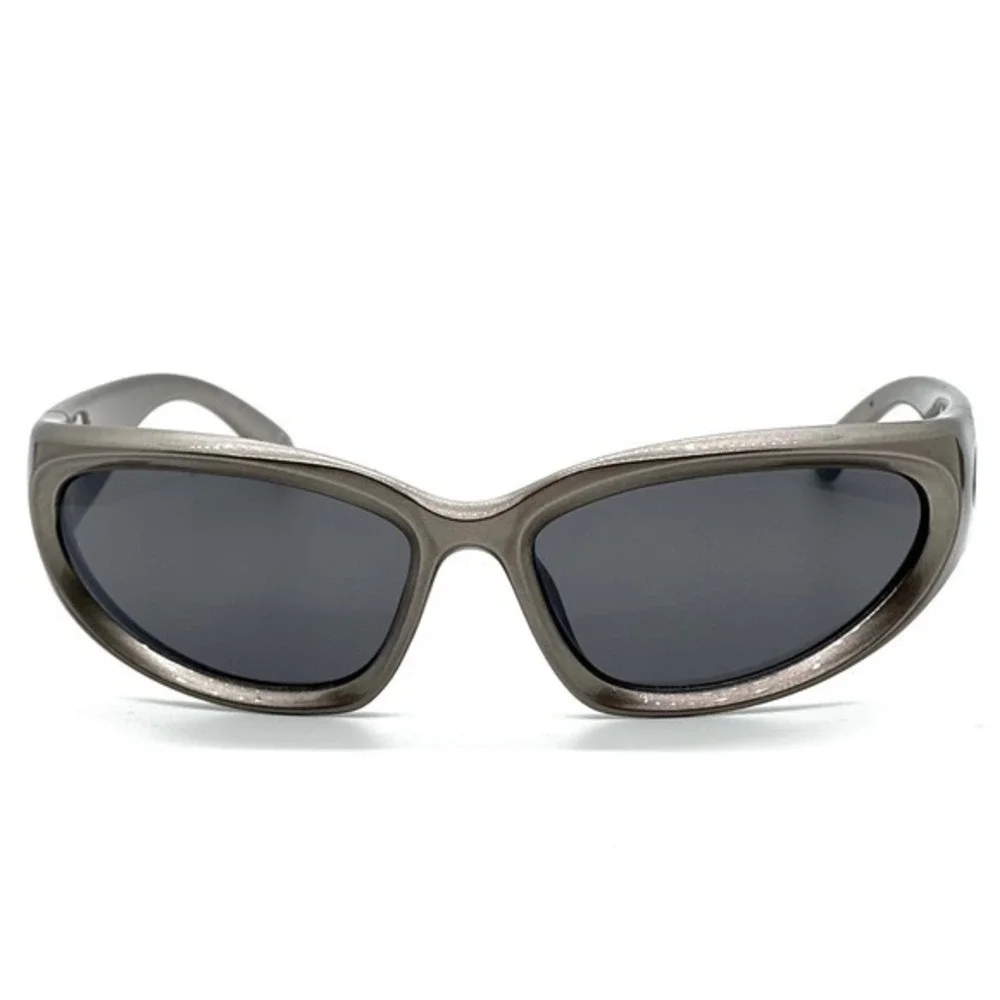 Sport Women Sunglasses Luxury Shield‎ Driving Golf Gray Frame Black Lens UV400